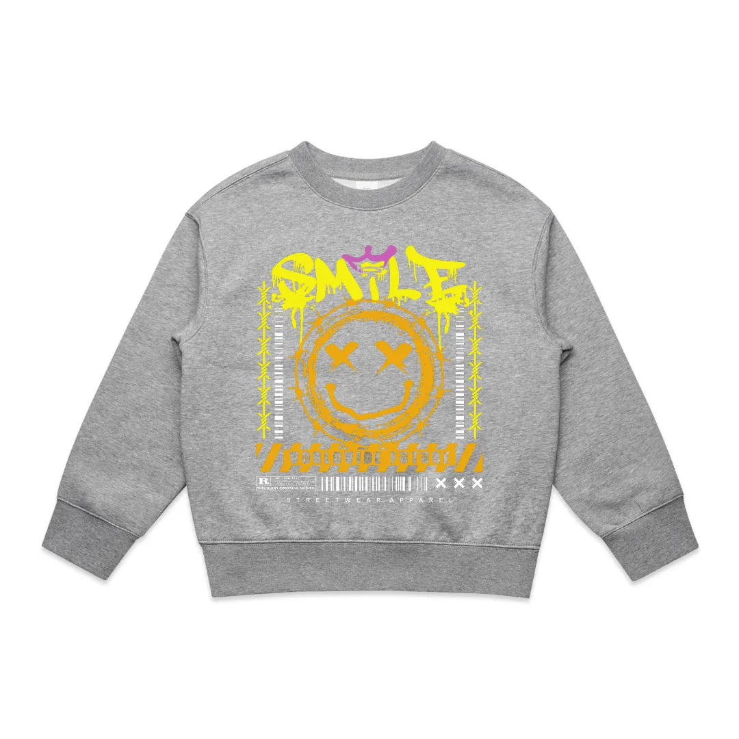 MLW By Design - Smile Vintage Oversized Crew