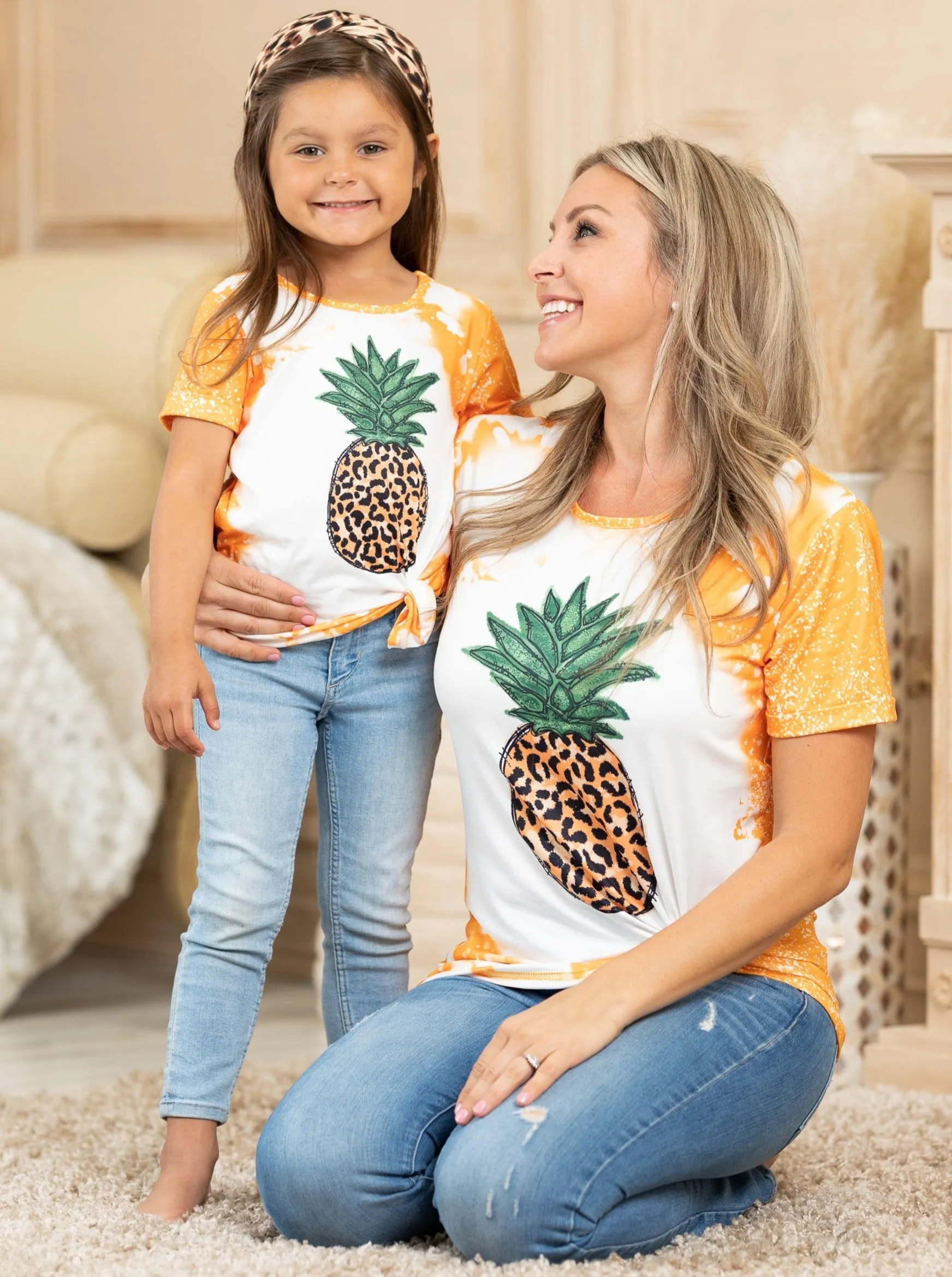 Mommy and Me Wild Crown Pineapple Top