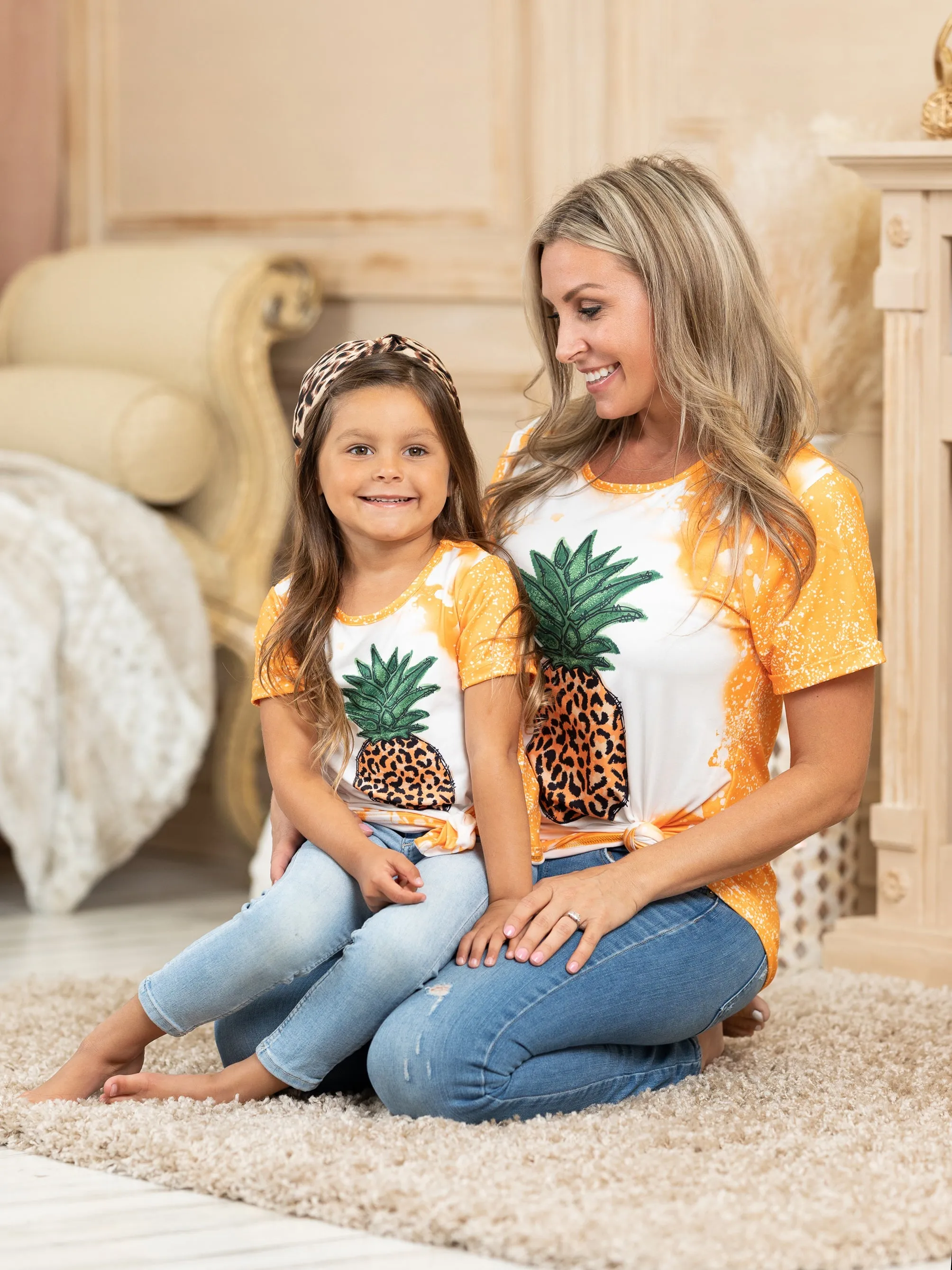 Mommy and Me Wild Crown Pineapple Top