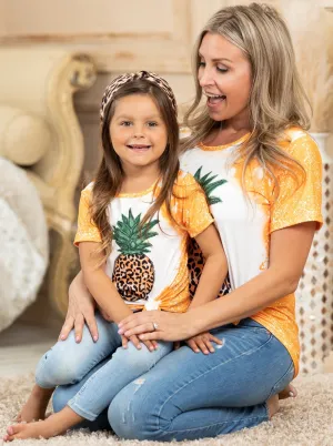 Mommy and Me Wild Crown Pineapple Top