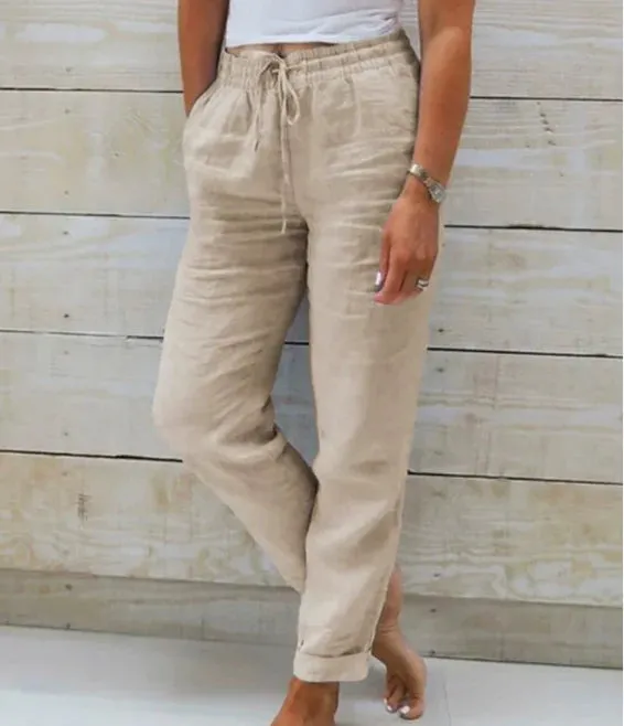Monika™ | Casual Linen Drawstring Trousers