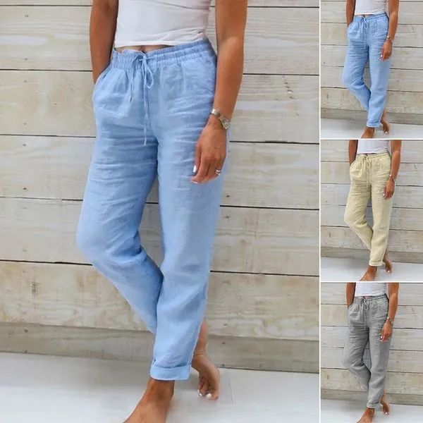 Monika™ | Casual Linen Drawstring Trousers