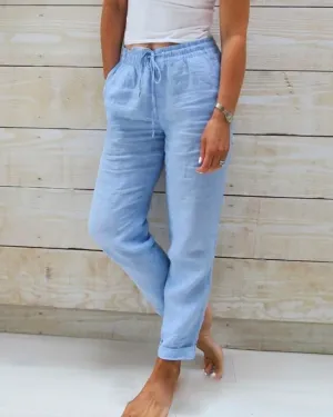 Monika™ | Casual Linen Drawstring Trousers