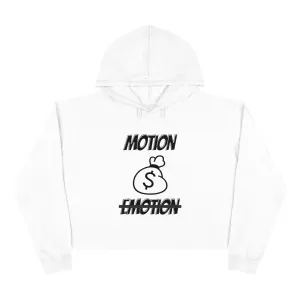 Motion No Emotion Crop Hoodie