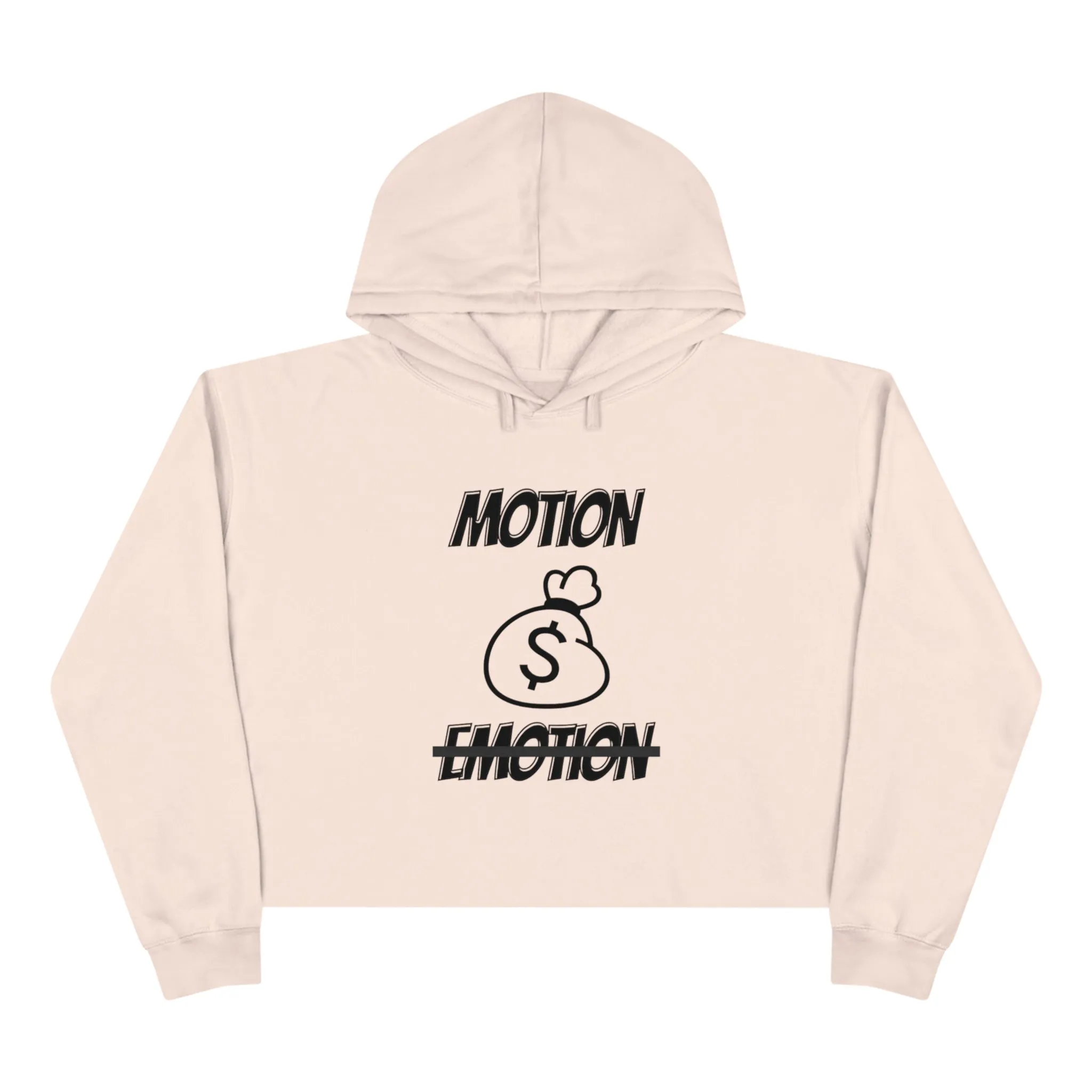 Motion No Emotion Crop Hoodie
