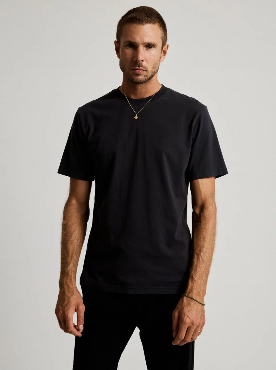 Mr Simple - Heavy Weight SS Tee - Washed Black