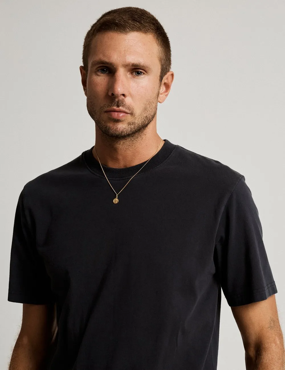 Mr Simple - Heavy Weight SS Tee - Washed Black