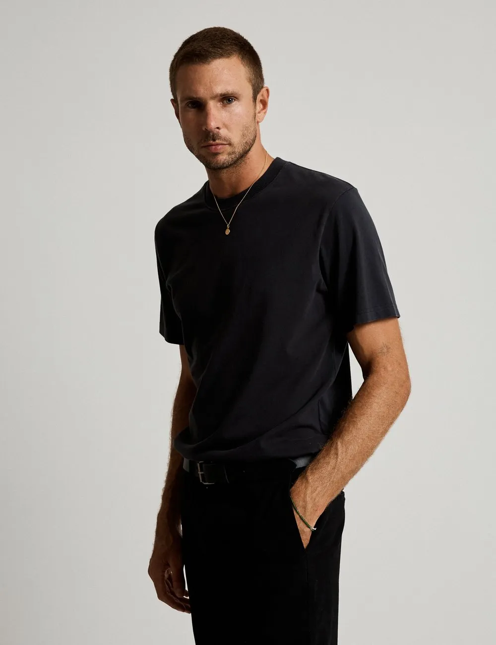Mr Simple - Heavy Weight SS Tee - Washed Black