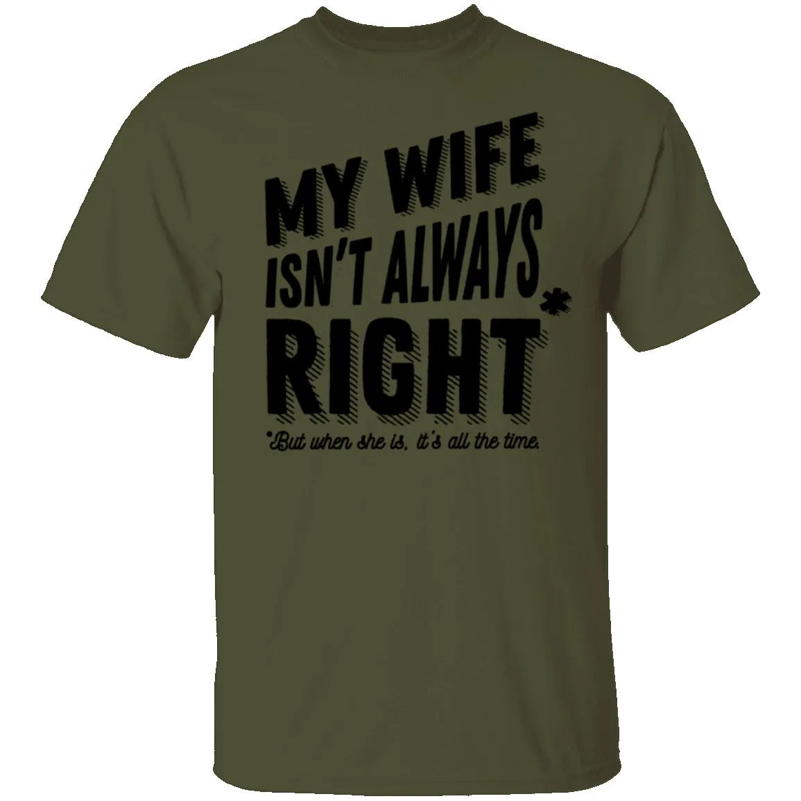 My Wife Isn't Always Right But When She Is It's All The Time T-Shirt