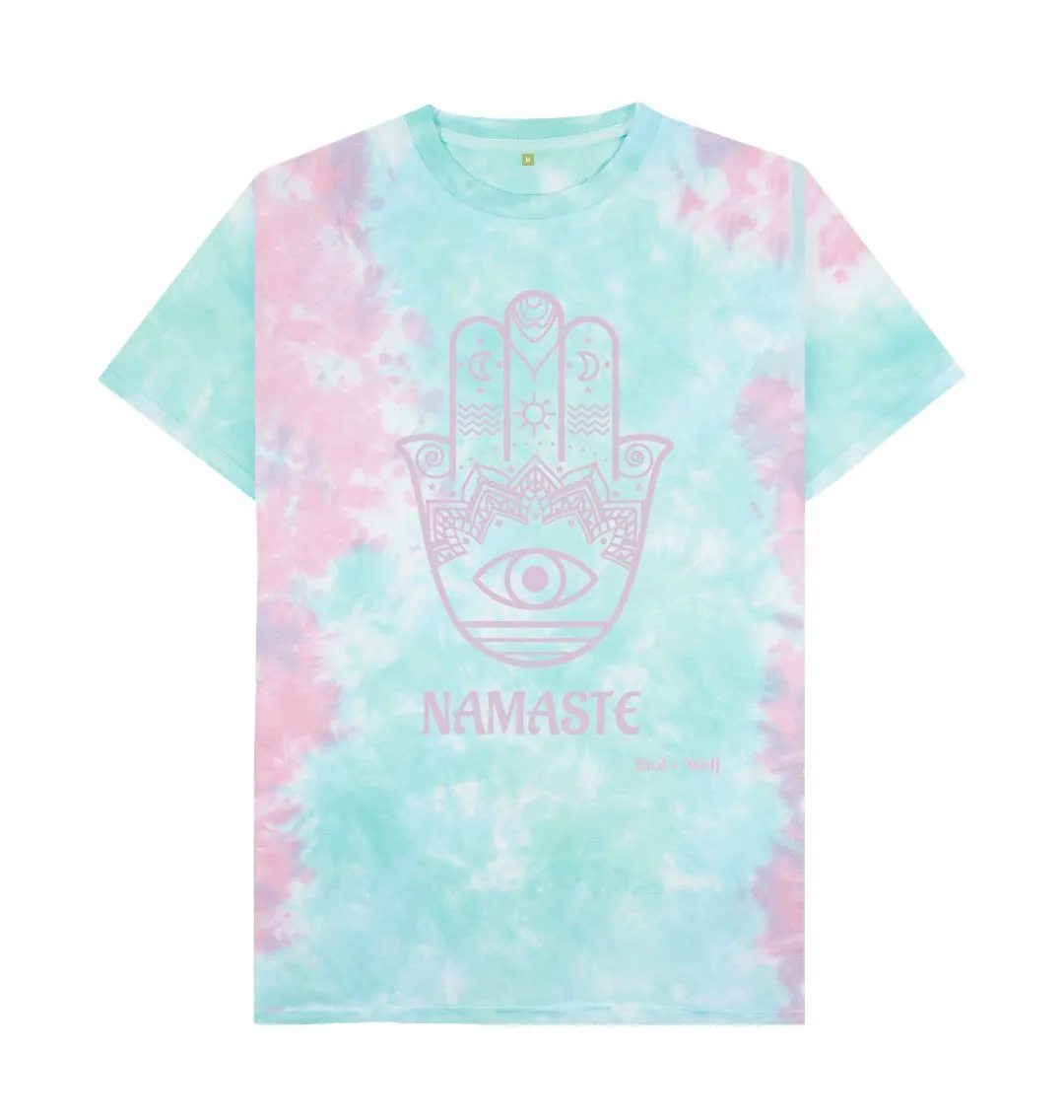 Namaste Pink   Turquoise Tie Dye Classic Tee