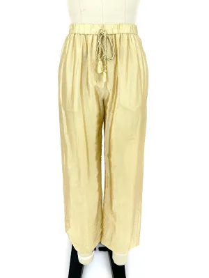Nanushka Golden Ribbed Trousers