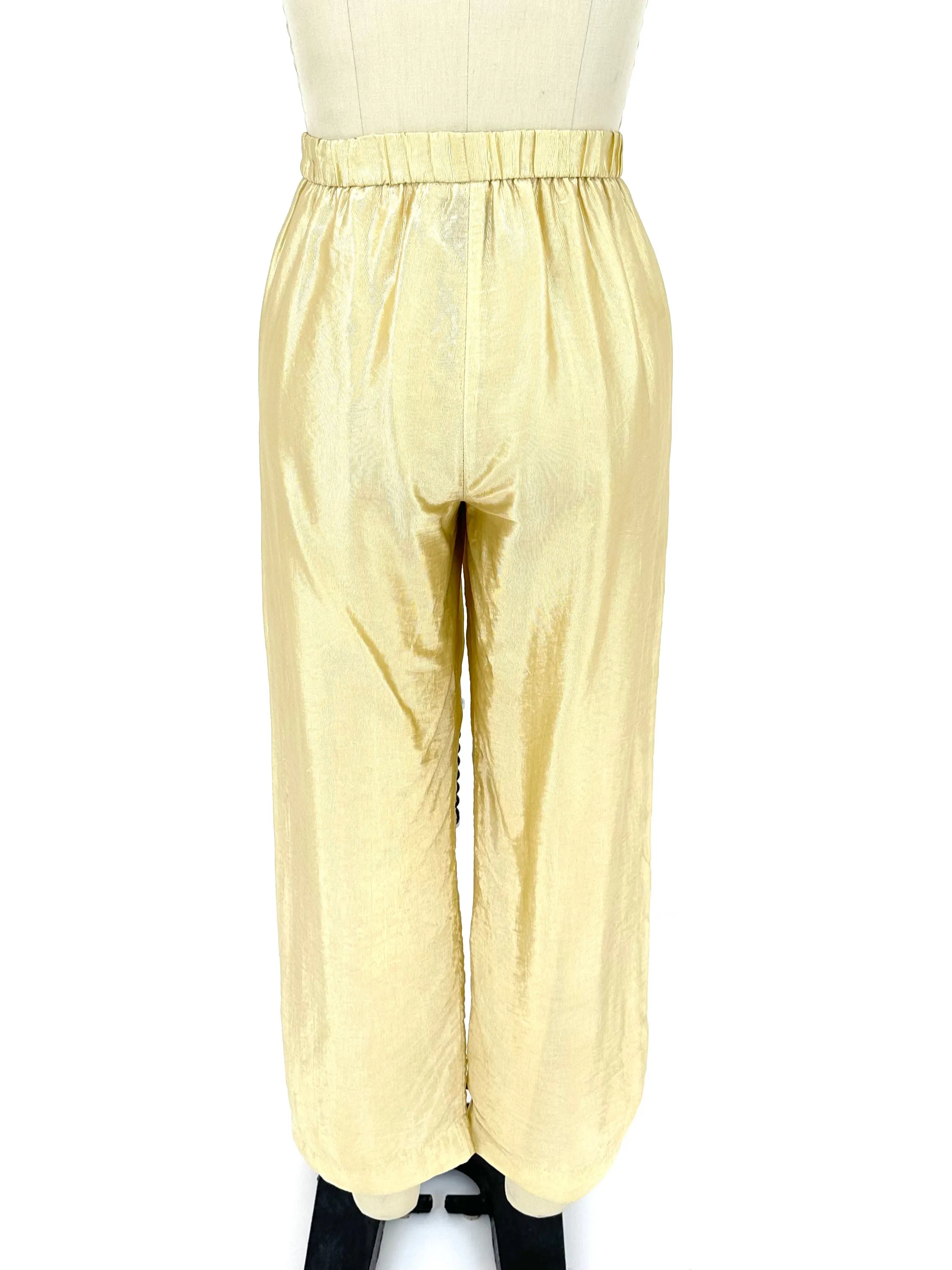 Nanushka Golden Ribbed Trousers