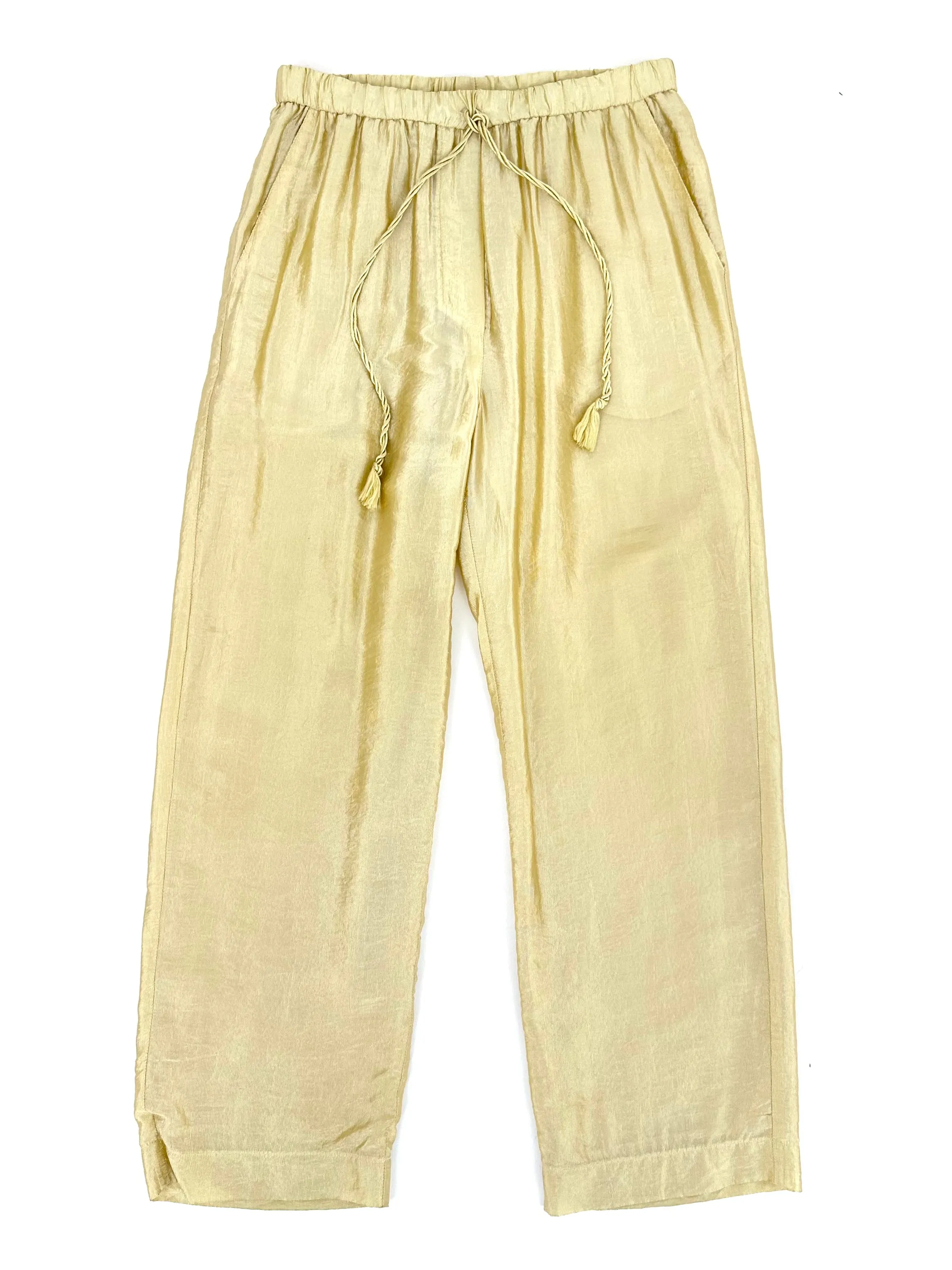 Nanushka Golden Ribbed Trousers