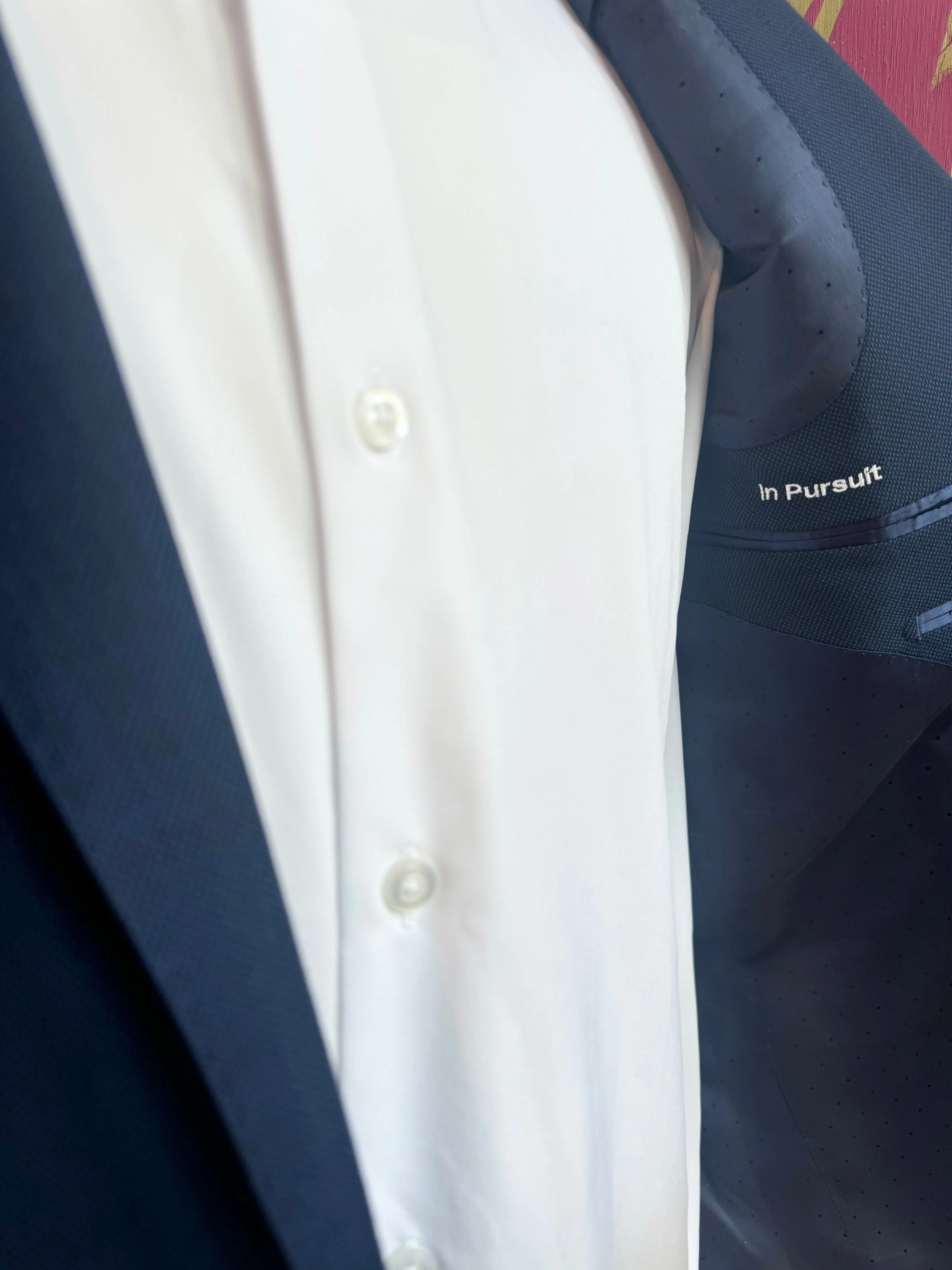 Navy Birdseye Suit Coat