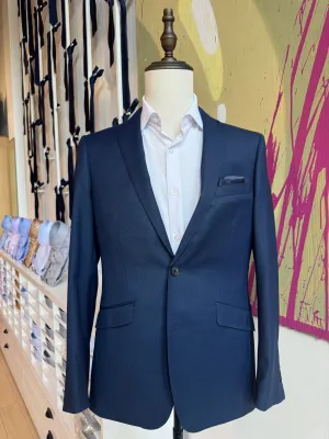 Navy Birdseye Suit Coat