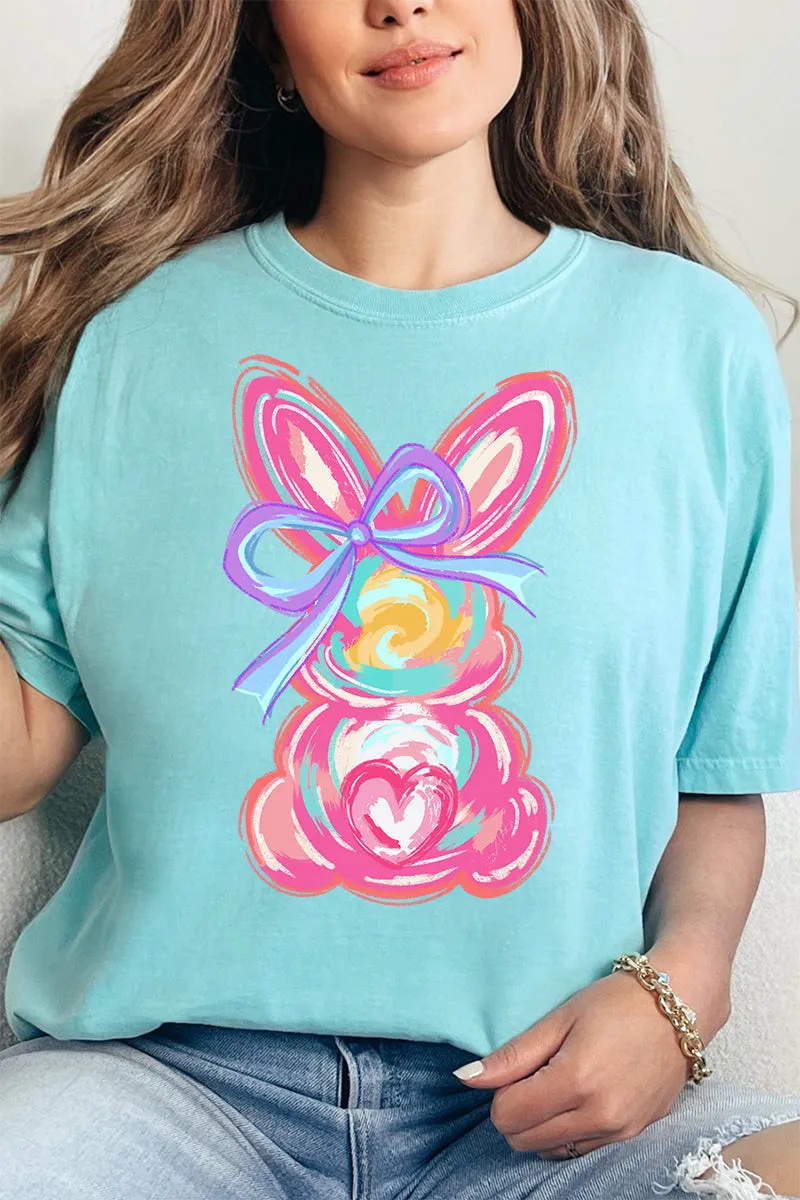 Neon Bunny Bow Comfort Colors Adult Ring-Spun Cotton Tee
