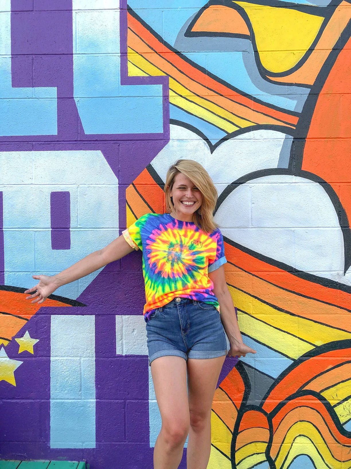 Neon Tie Dye Tee