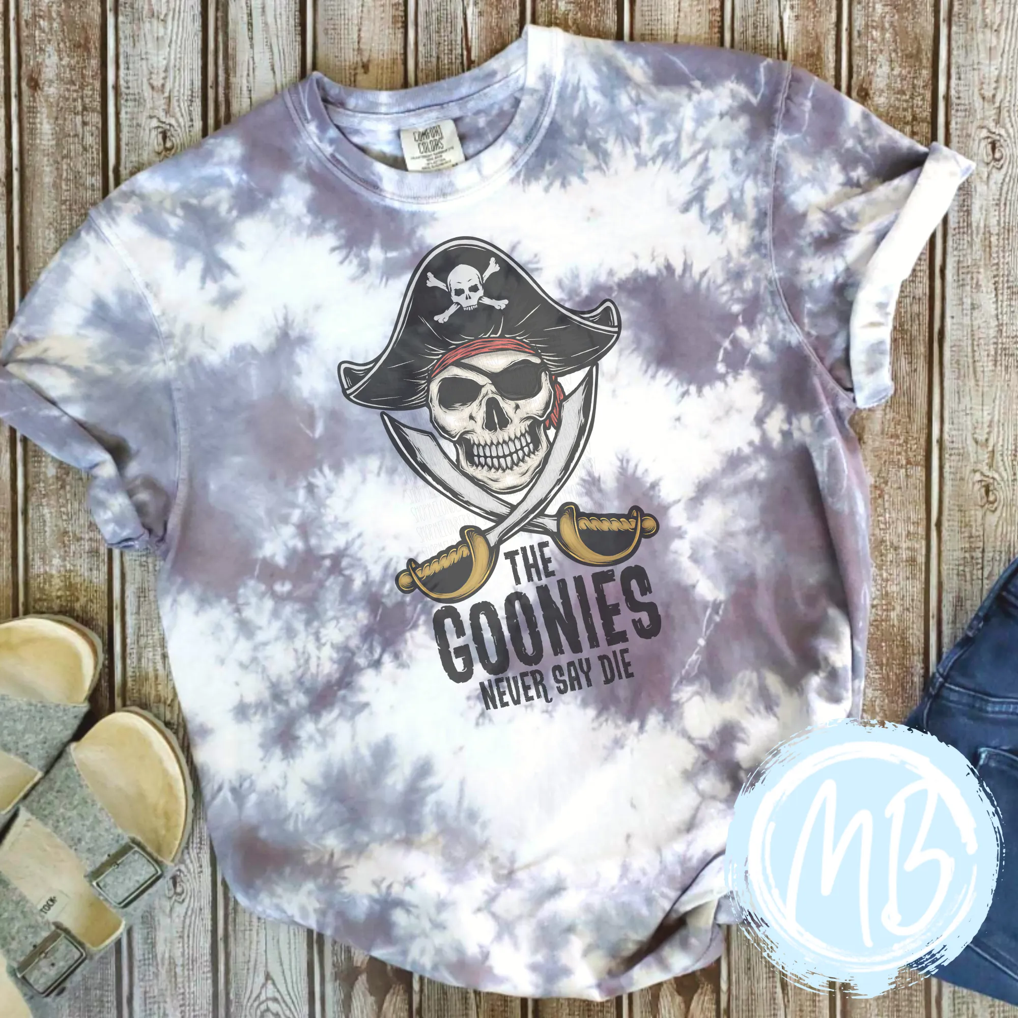 Never Say Die Tie Dye Tee | Women's Tee | Men's Tee | Youth Tee | Toddler Tee | 80s Movies |