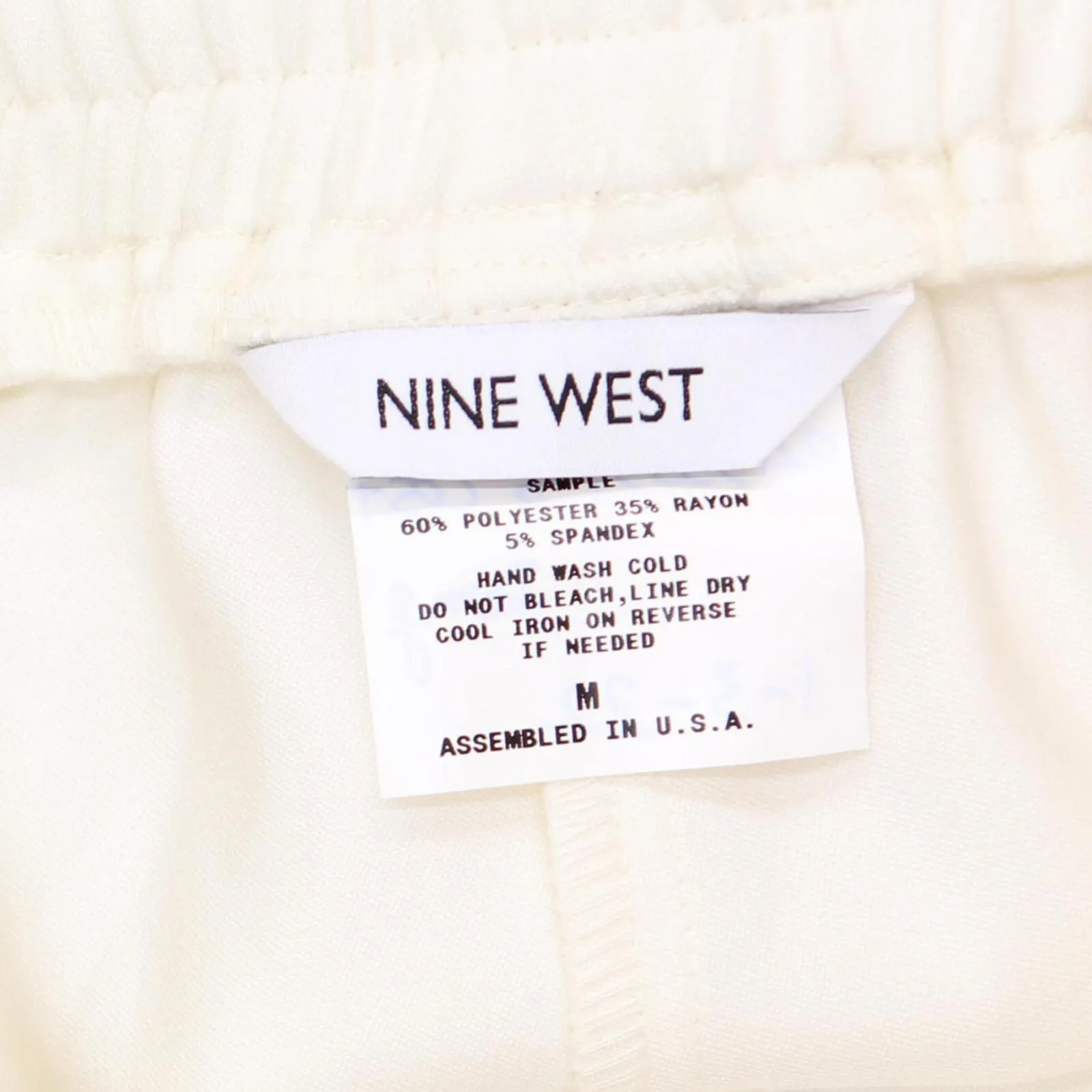 Nine West Womens Elastic Waist Drawstring Dress Pants 1660f7571c3686 White M