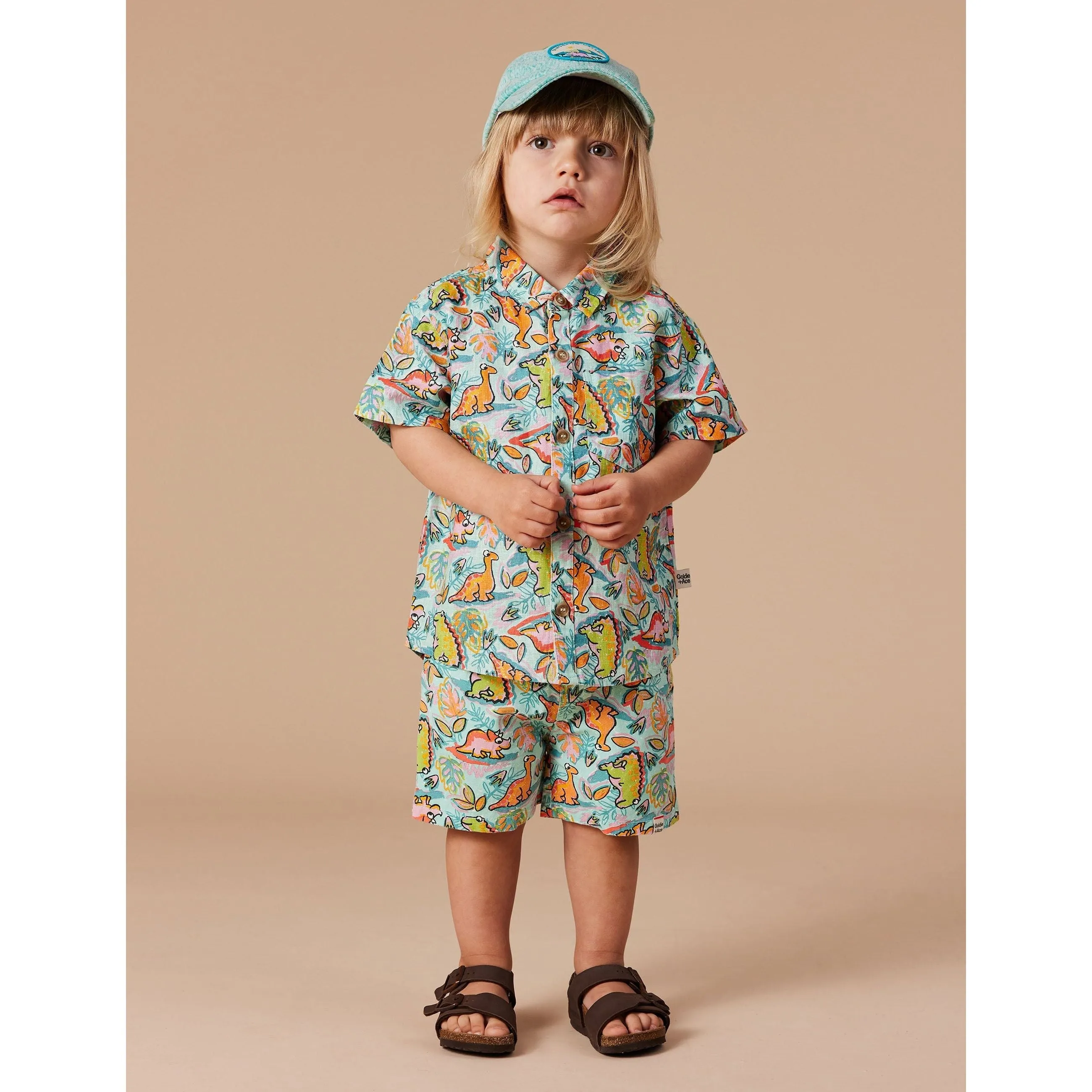 Noah Dino Jungle Denim Shorts