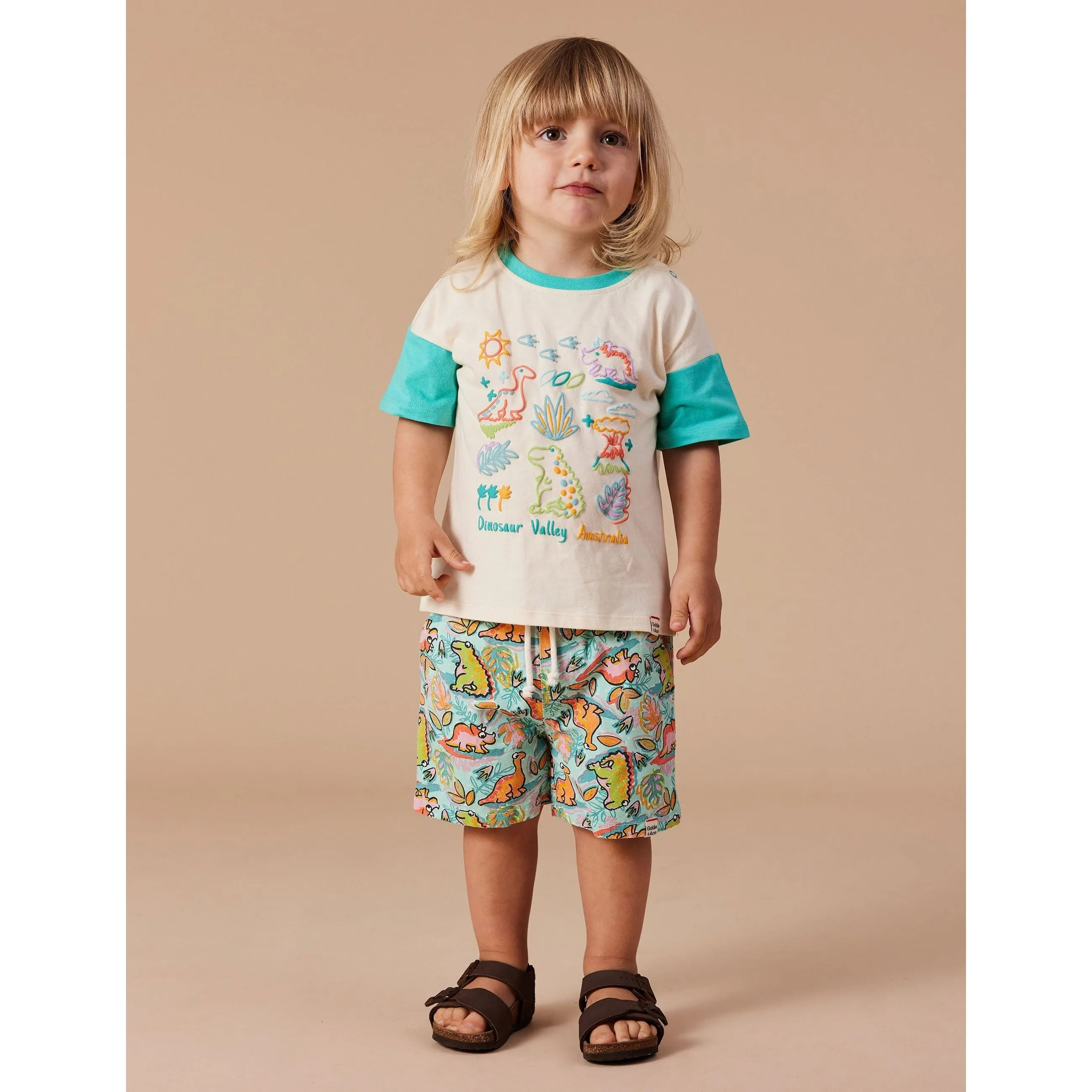 Noah Dino Jungle Denim Shorts