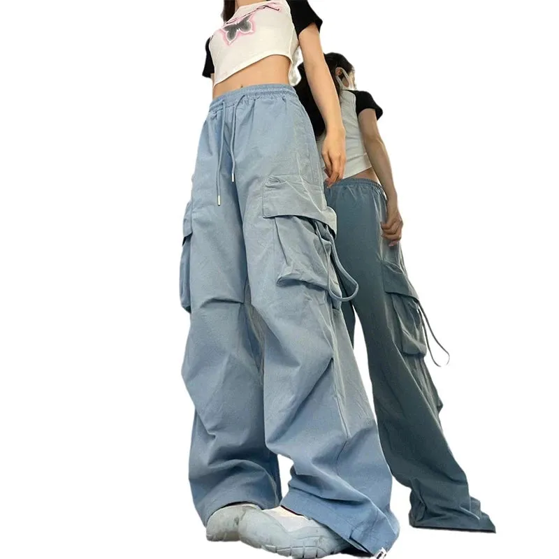 Obsidian Phoenix High Waist Drawstring Cargo Pants
