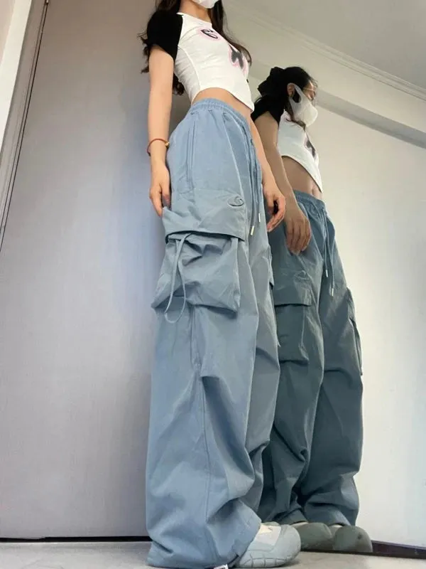 Obsidian Phoenix High Waist Drawstring Cargo Pants