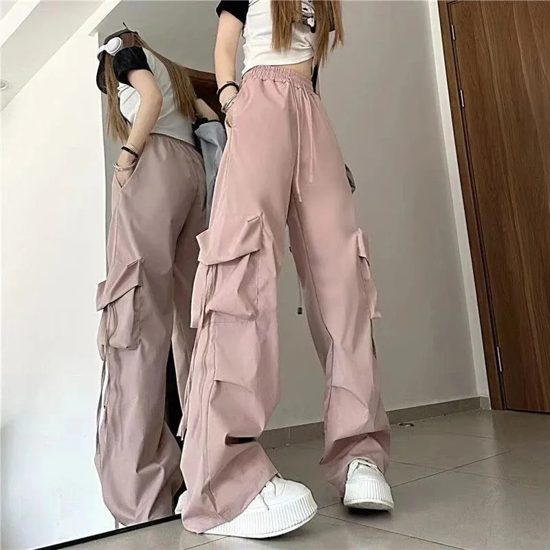 Obsidian Phoenix High Waist Drawstring Cargo Pants