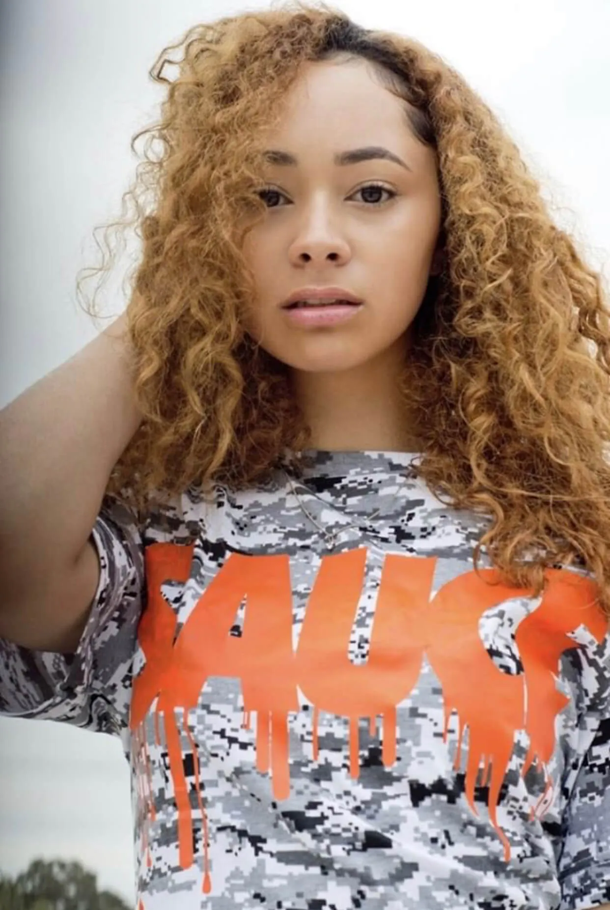 Orange Sauce | Digital White Camo Tee