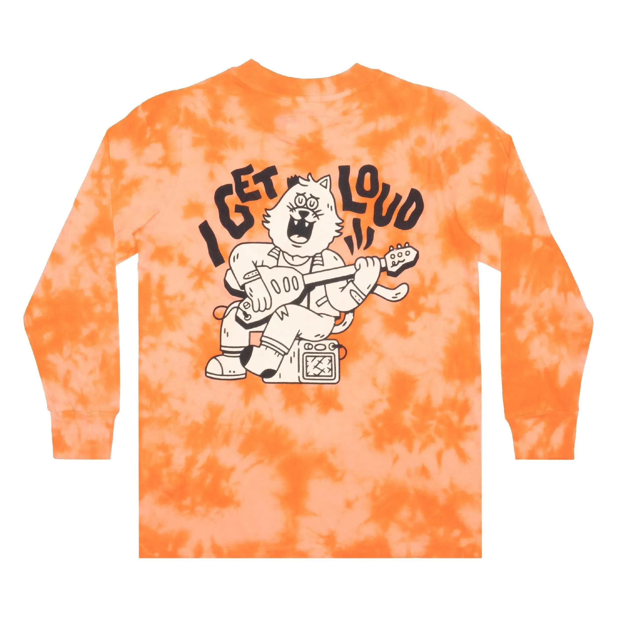 Orange Tie-Dye I Get Loud Longsleeve Tee