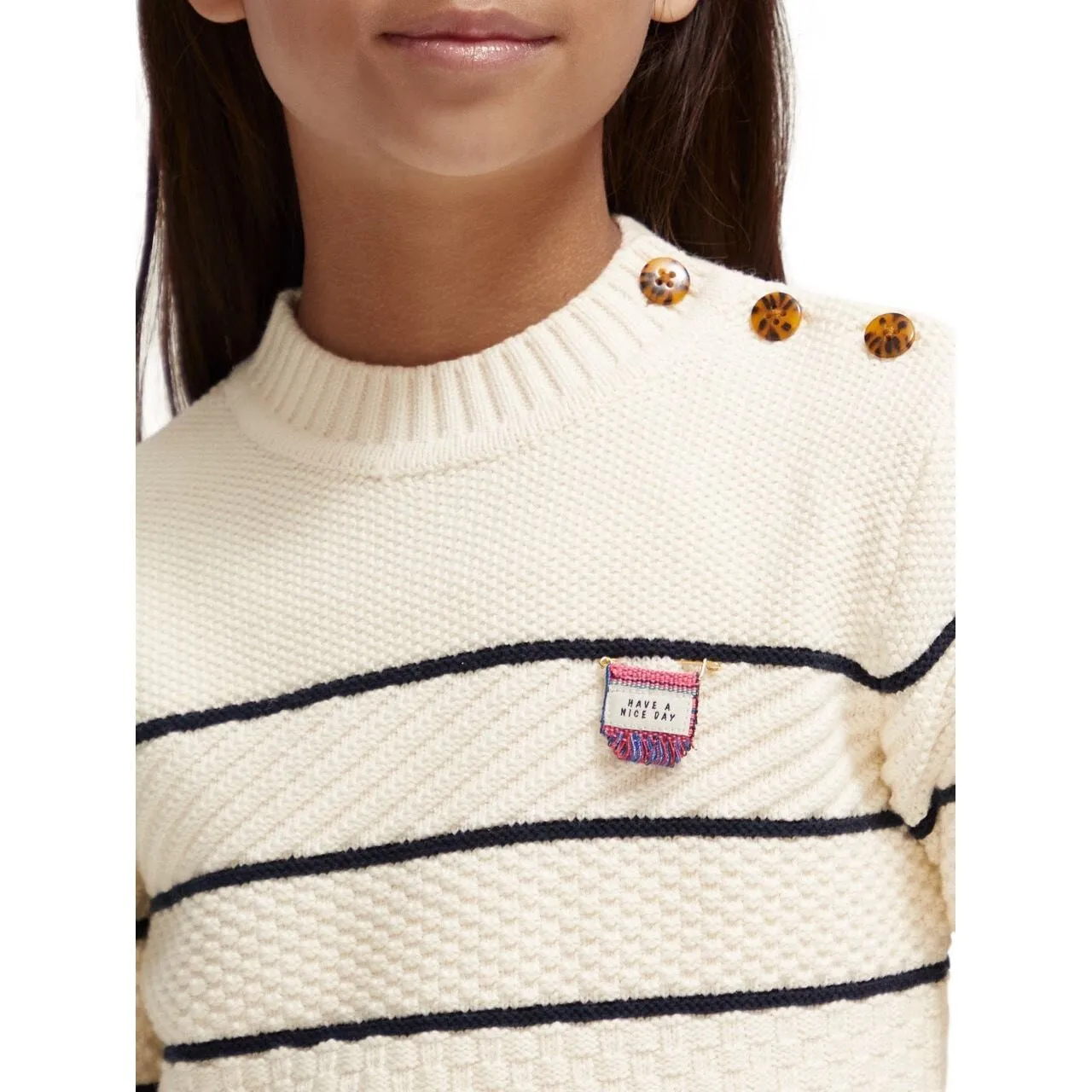 Organic Cotton Shoulder-Button Sweater