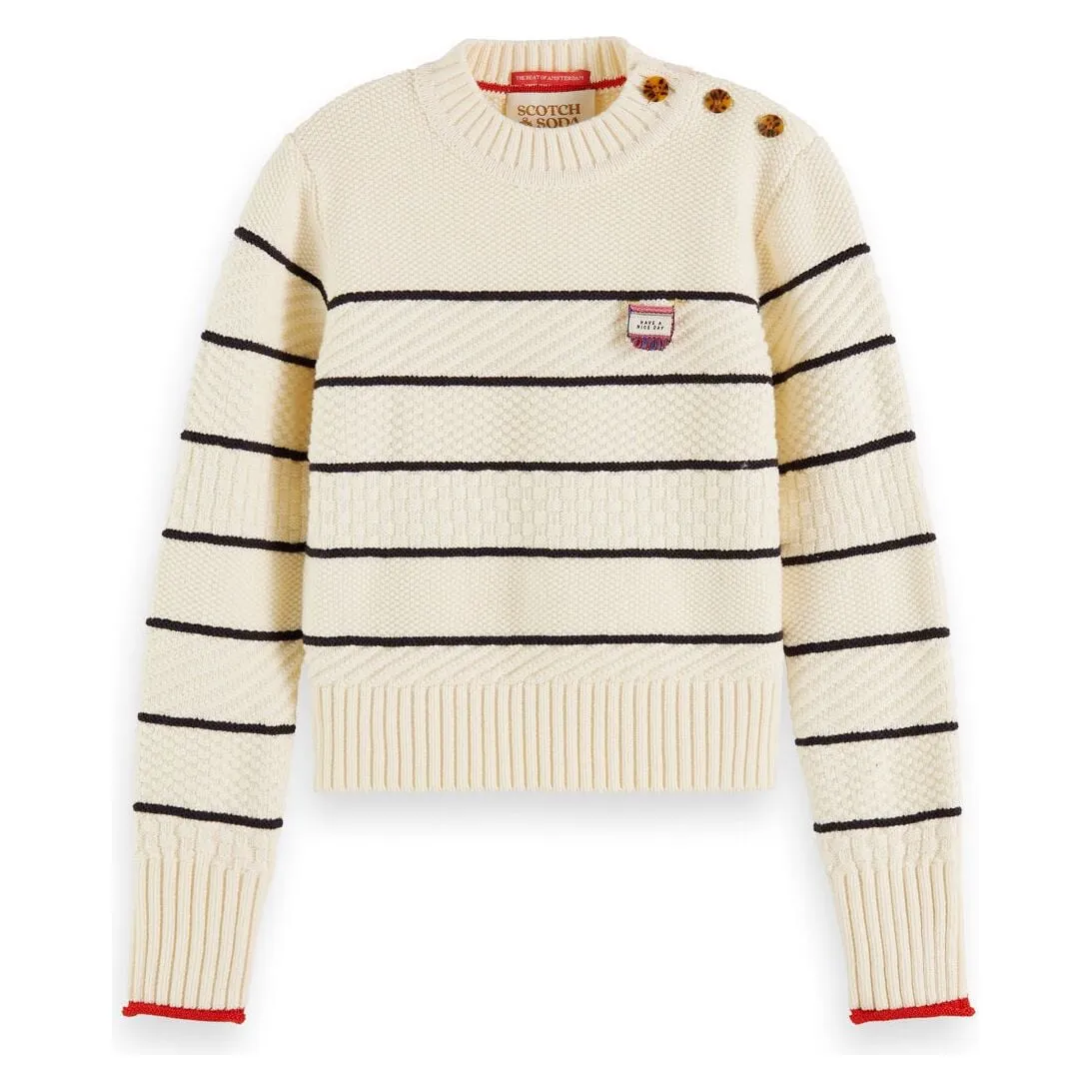 Organic Cotton Shoulder-Button Sweater