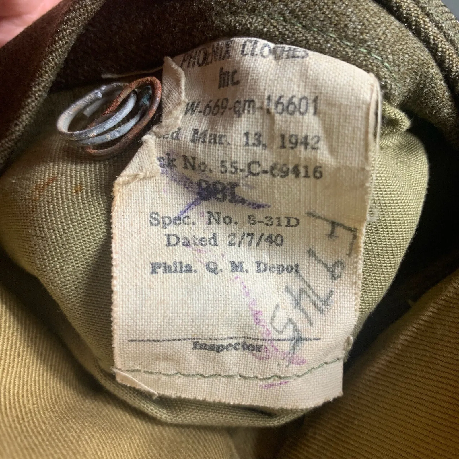 Original WW2 US Army Class A Dress Jacket 1940 - Private Ryan Prop - 38" Large