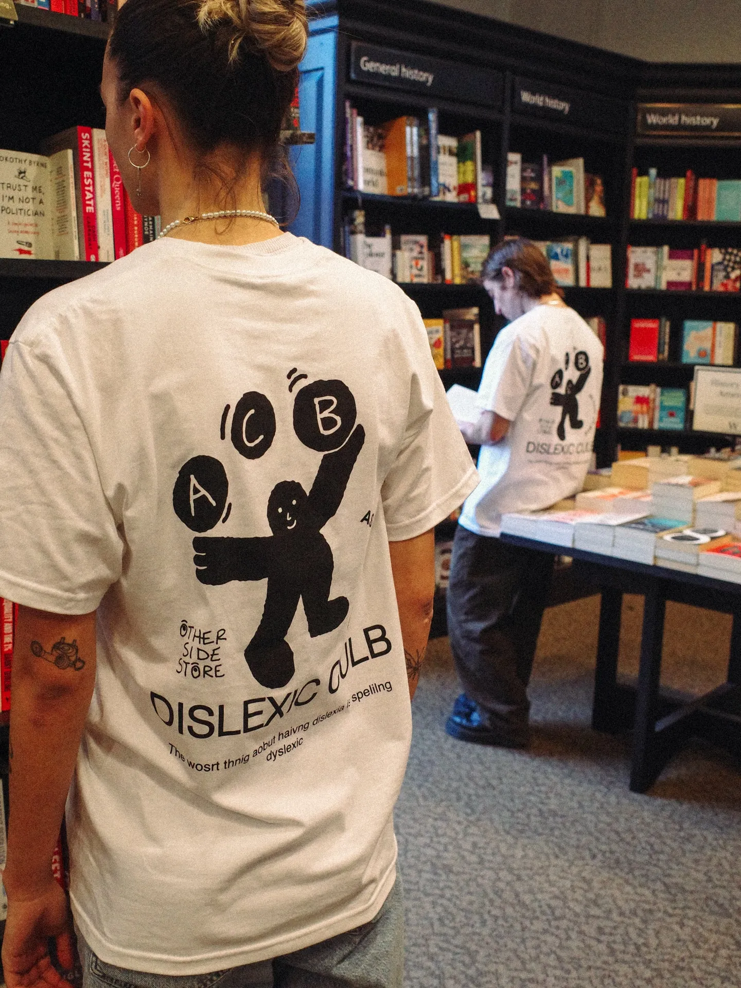 Other Side Store 'Dyslexic Club' Tee - White