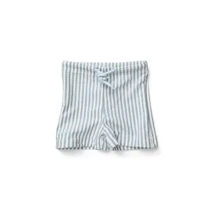 Otto Swim Pants - Y/D stripe: Sea blue/white