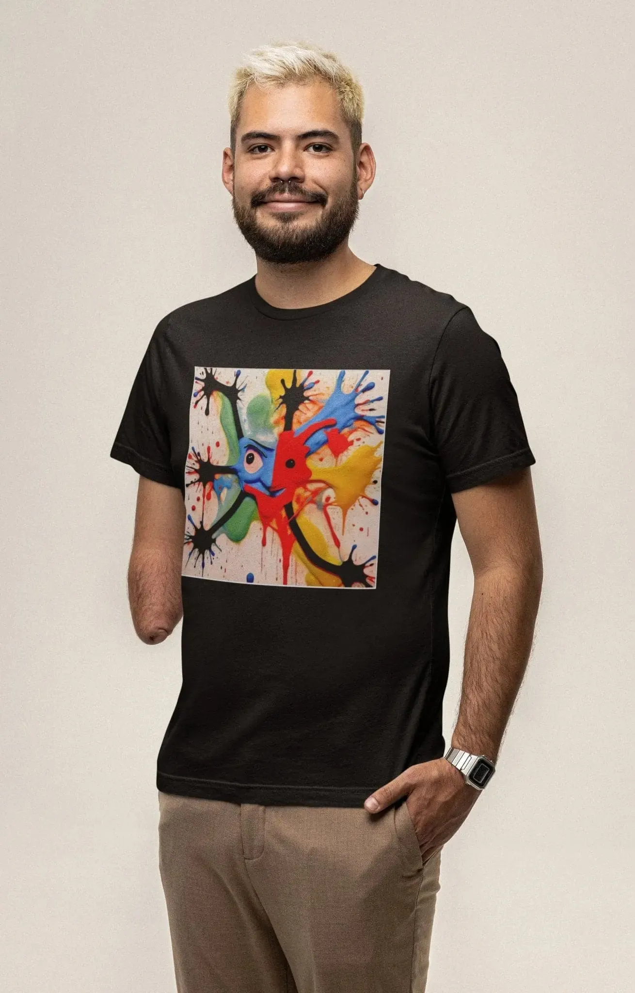 Paint Splatter Monster Short Sleeve Staple T-Shirt