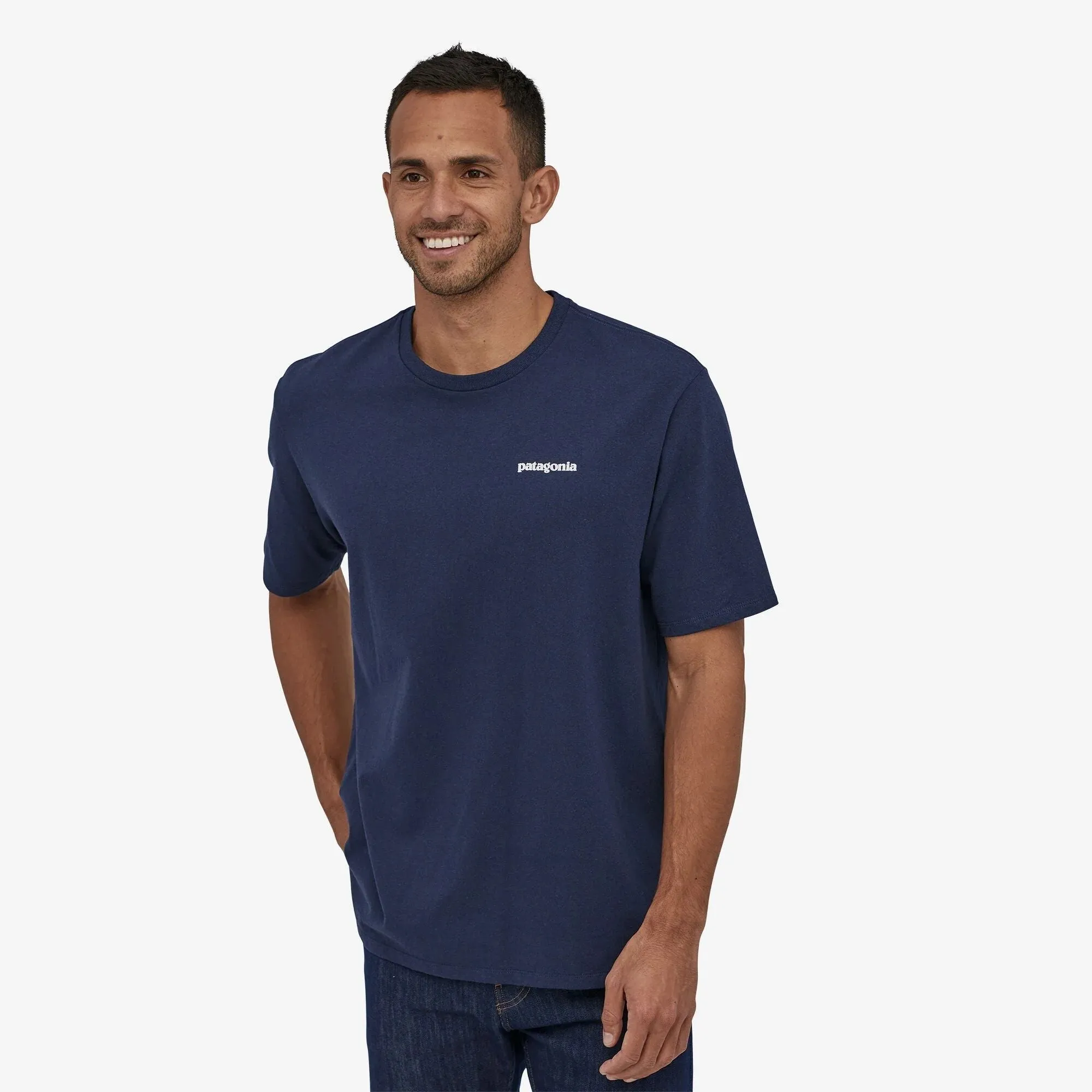 Patagonia Mens P-6 Logo Responsibili-Tee - Classic Navy