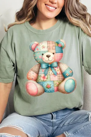 Patchwork Teddy Bear Comfort Colors Adult Ring-Spun Cotton Tee