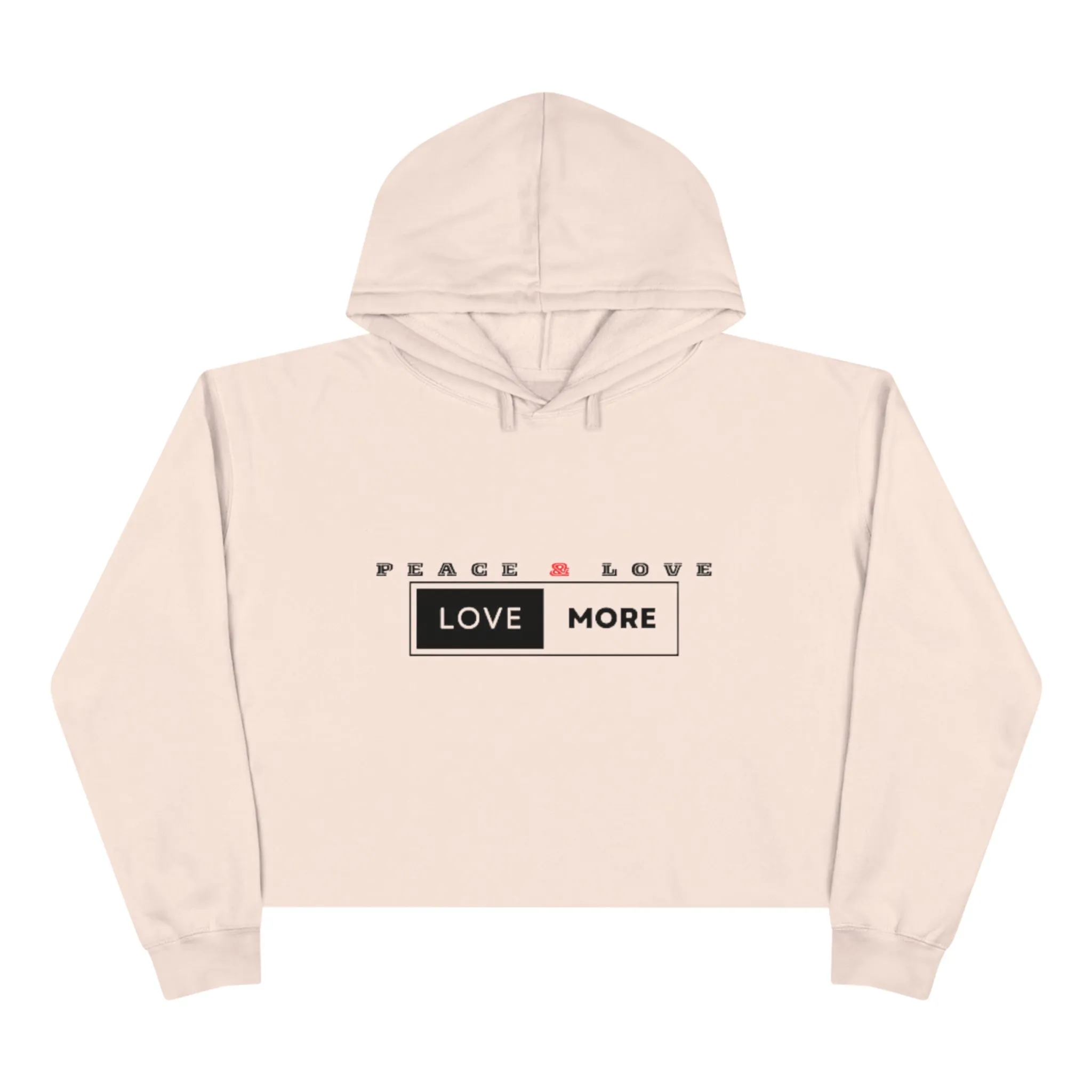Peace & Love Crop Hoodie