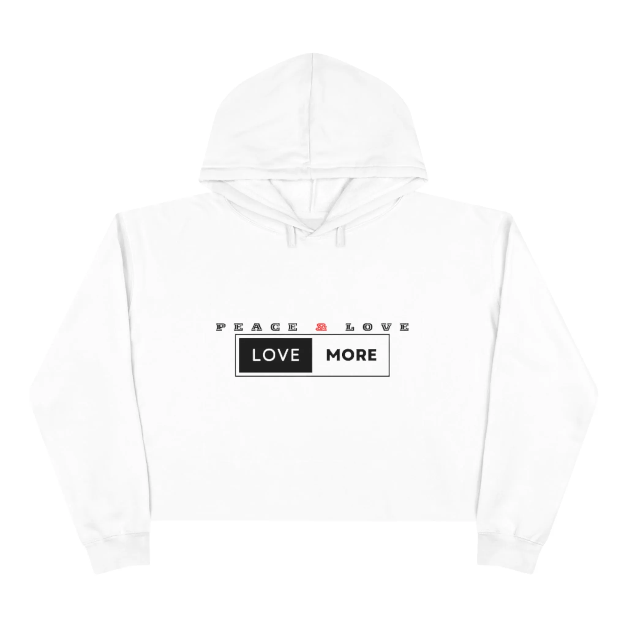 Peace & Love Crop Hoodie