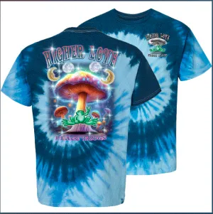 Peace Frogs Higher Love Frog Blue Tie-Dye T-Shirt
