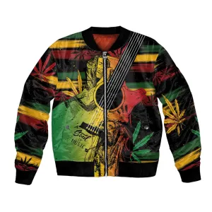 Personalised Afro Reggae Bomber Jacket Soul of Music Sketch Style LT7