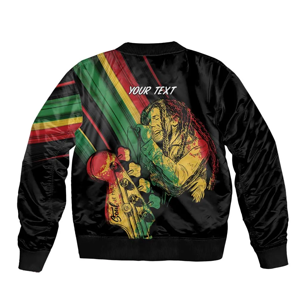 Personalised Afro Vibes Bomber Jacket Reggae King - Live The Way You Love LT7