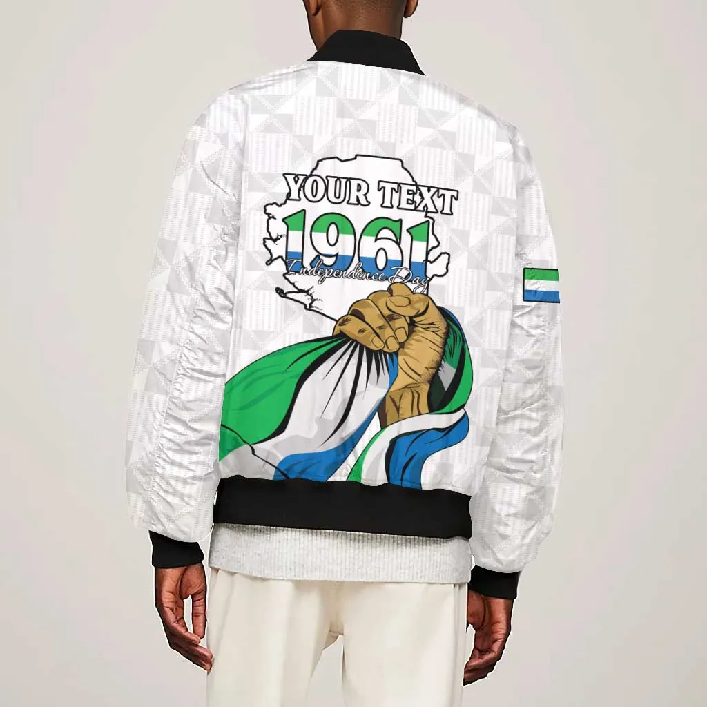 Personalised Happy Independence Sierra Leone Bomber Jacket April 27th LT15
