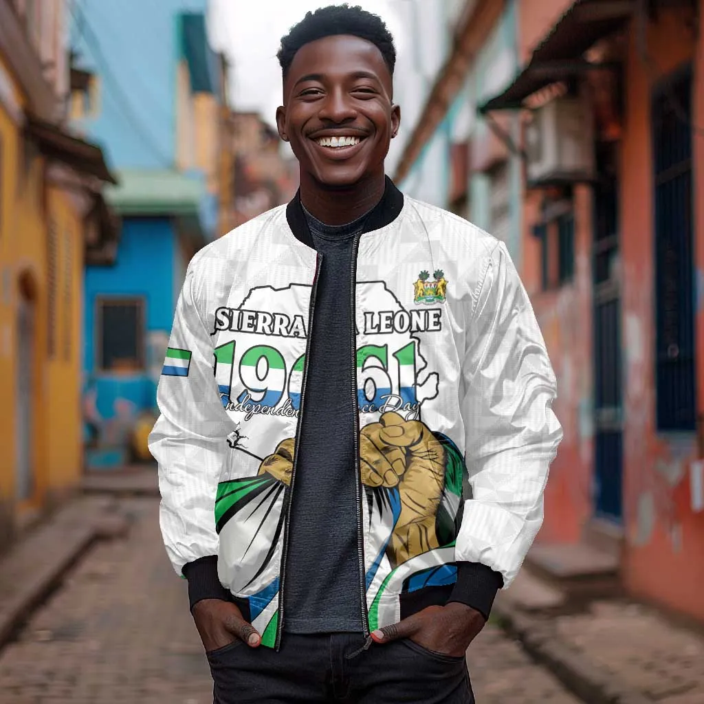 Personalised Happy Independence Sierra Leone Bomber Jacket April 27th LT15