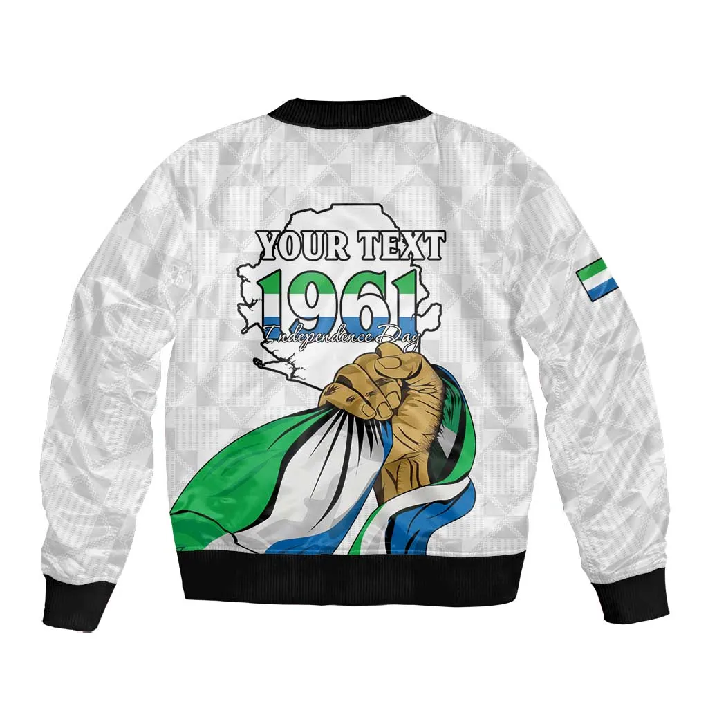 Personalised Happy Independence Sierra Leone Bomber Jacket April 27th LT15