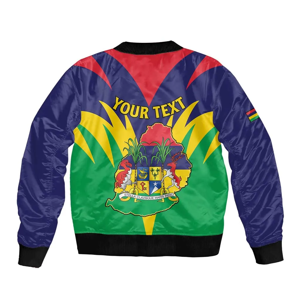 Personalised Republique de Maurice Bomber Jacket Coat Of Arms Flag Style LT15