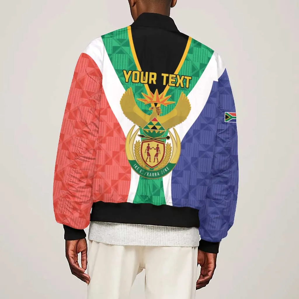 Personalised South Africa Bomber Jacket Coat Of Arms Flag Style LT15