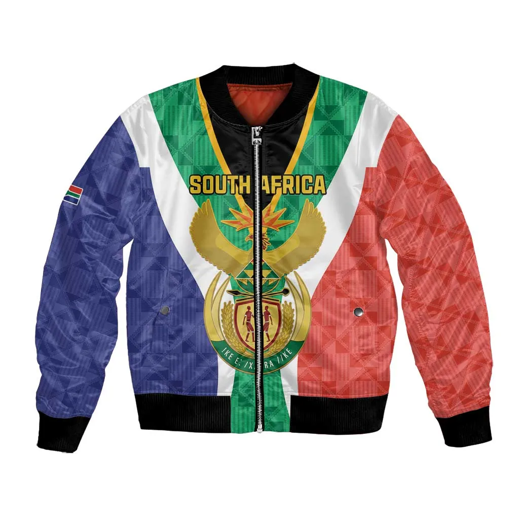 Personalised South Africa Bomber Jacket Coat Of Arms Flag Style LT15