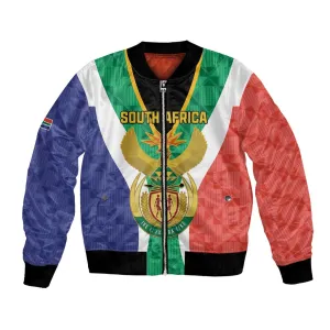 Personalised South Africa Bomber Jacket Coat Of Arms Flag Style LT15
